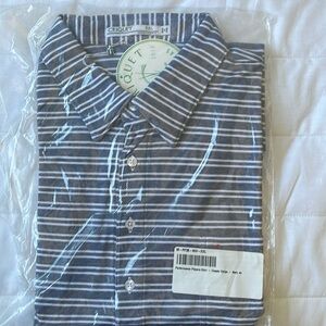 Criquet men’s navy and white short sleeve polo